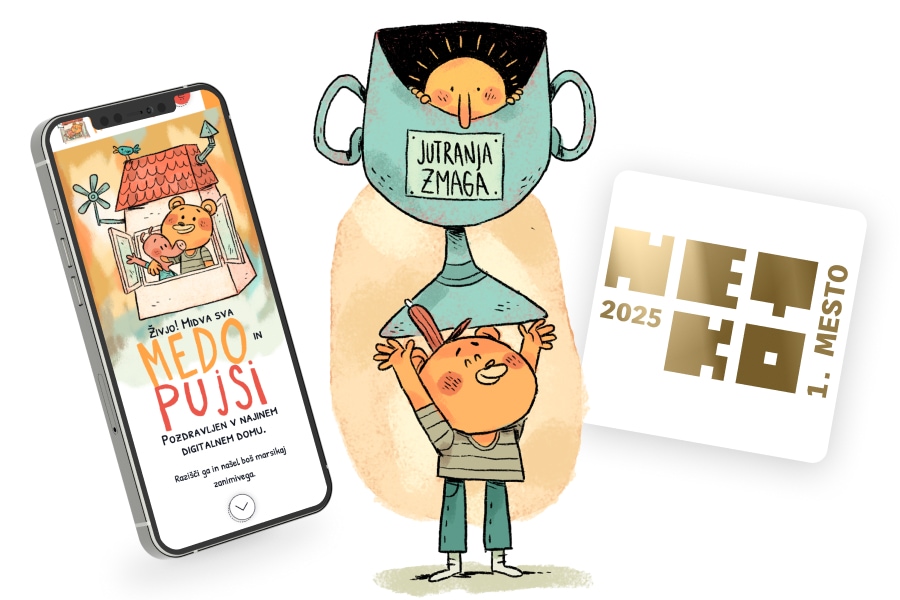 Spletna stran Medo in Pujsi je prejela nagrado Netko. 