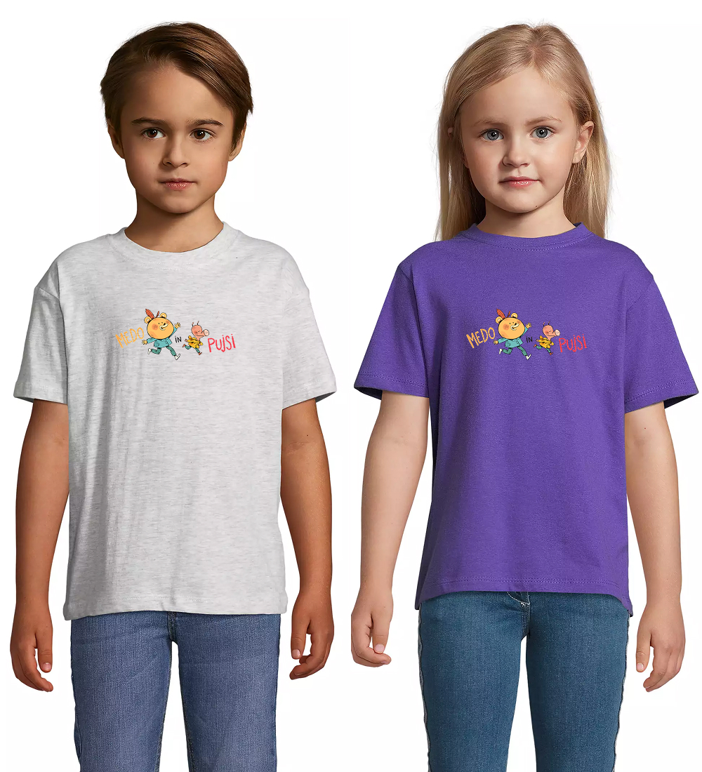 Otroška majica, motiv Medo in Pujsi, več barv
